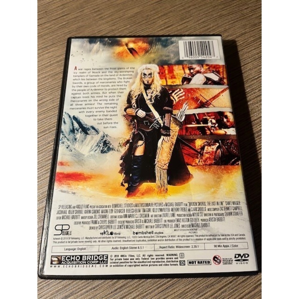 Broken Swords The Last In Line‎ Dvd